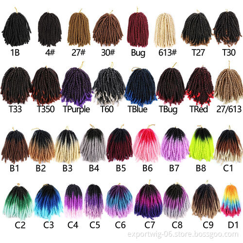 Factory Price Spring Twist Curly Wavy Hair for Women Synthetic Fiber Hair Wavy Crochet Hair Extension